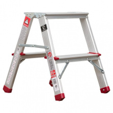 Стремянка алюминиевая, двухсторонняя 2 ступени, высота 440мм