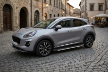 Бокові пороги Maya V1 (2 шт., Алюміній) Ford Puma 2019- рр.