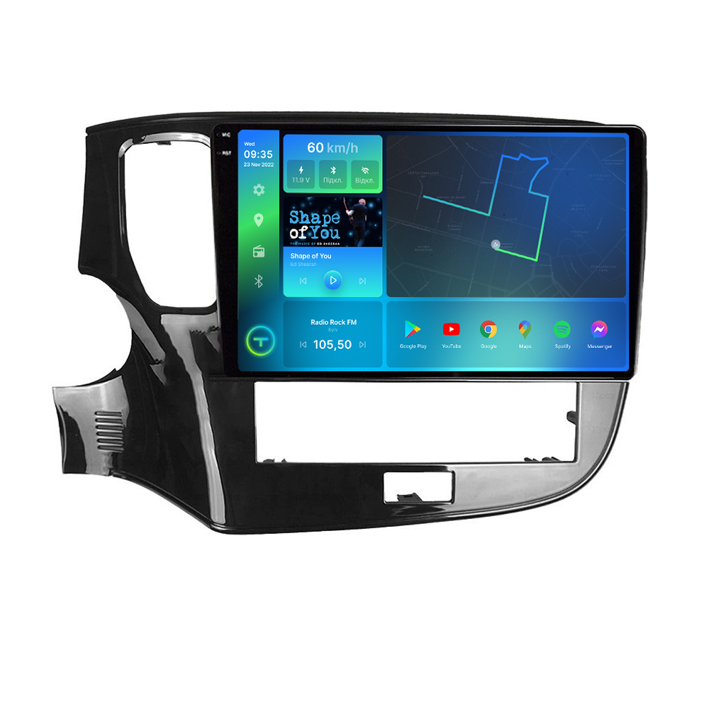 Штатна магнітола Torssen 2K Mitsubishi Outlander Rockford 20+ FL10 4+64Gb 4G Carplay DSP