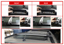 Перемички на рейлінг під ключ WingBar V1 (2 шт) Чорні Nissan X-trail T31 2007-2014 рр.