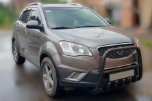 Кенгурятник F1-40 Black (нерж.) SsangYong Korando 2010-2019 рр.