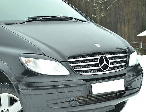 Накладка на решітку 2004-2010 (нерж) Carmos - Турецька сталь для Mercedes Vito W639 рр