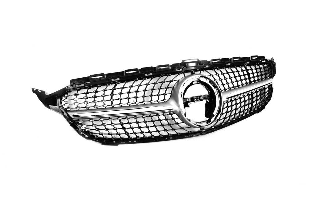 Передня решітка Diamond Silver (для Avantgarde/AMG-Line/C43 AMG) 2018-2026, з камерою для Mercedes C-сlass W205 рр