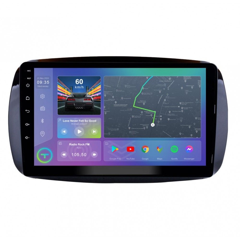 Штатна магнітола Torssen Smart ForTwo 3 18+ FL9 4+64Gb 4G Carplay DSP