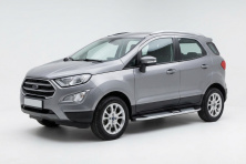 Бокові пороги Mevsim Grey (2 шт., Алюміній) Ford Ecosport 2013-2022 рр.