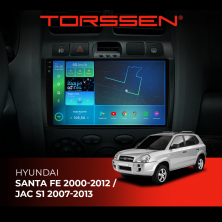 Штатна магнітола Torssen 2K Hyundai Santa Fe 00-12 / Jac S1 07-13 F9232 4G Carplay DSP