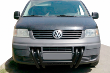 Кенгурятник ST006-04 ніздрі Black (нерж) Volkswagen T5 Transporter 2003-2010 рр.