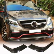 Накладки на передній бампер (для GLE63 AMG, Карбон) Mercedes GLE coupe C292 2015-2019 рр.