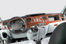 Накладки на панель (2006-2024) Карбон для Ford Transit рр