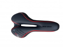 Седло велосипедное MTB 270x160мм, чёрно-бело-красное GEL