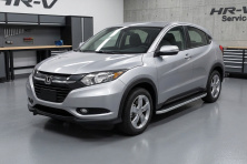 Бокові пороги Tayga Grey (2 шт., Алюміній) Honda HR-V 2014-2021 рр.