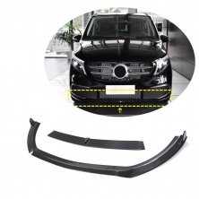 Накладка на передній бампер Lip (2020+, Сухий карбон) Mercedes Vito/V-class W447 2014- рр.