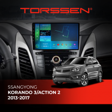 Штатна магнітола Torssen SsangYong Korando 3/Action 2 13-17 FL9 4+64Gb 4G Carplay DSP