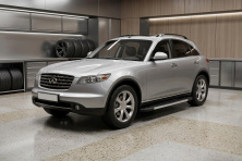 Бокові пороги RedLine (2 шт., Алюміній) Infiniti FX 2003-2008 рр.