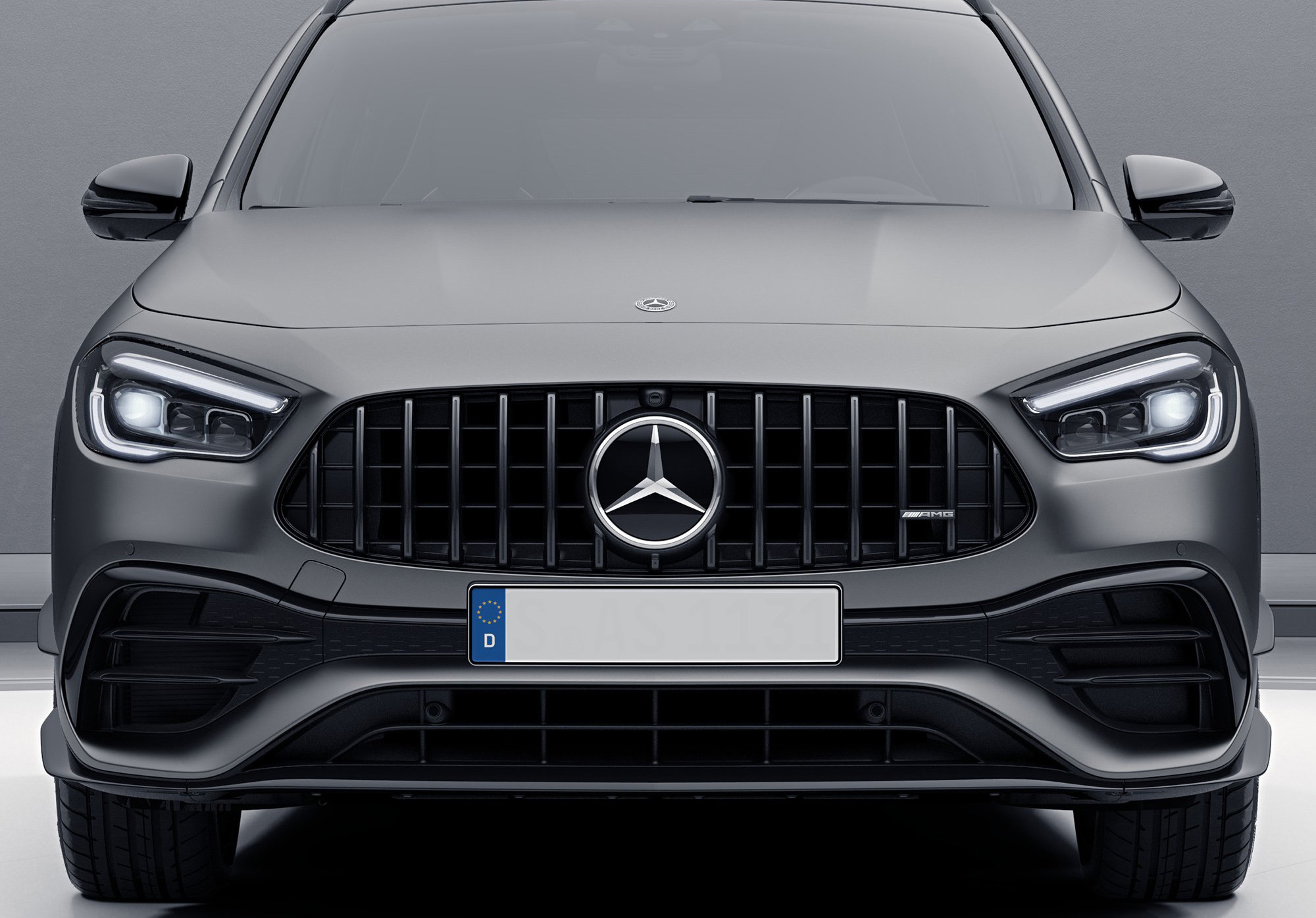 Передня решітка Panamericana GT (для AMG Line) Без місця під камеру для Mercedes GLA H247 2020- рр