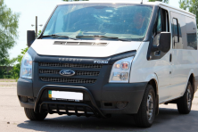 Кенгурятник WT002 Black (2006-2014, нерж.) Ford Transit 2000-2014 рр.