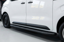 Бокові пороги Bosphorus Black (2 шт., алюміній) XL – Довга база Fiat Scudo 2022- рр.