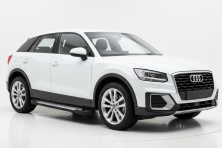 Бокові пороги Allmond Grey (2 шт., Алюміній) Audi Q2 2016- рр.