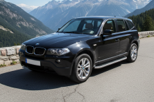 Бокові пороги Tayga Grey (2 шт., Алюміній) BMW X3 E83 2003-2010 рр.