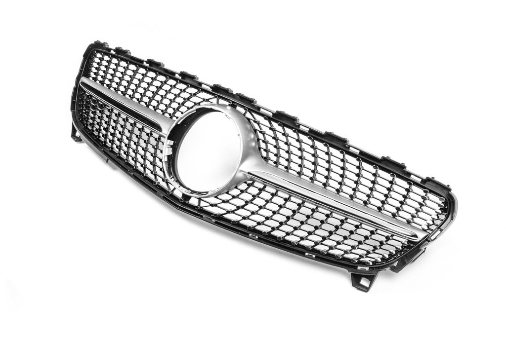 Передня решітка Diamond SIlver (2015-2018) для Mercedes A-сlass W176 рр