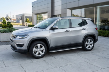 Бокові пороги Bosphore Grey (2 шт., Алюміній) Jeep Compass 2016- рр.
