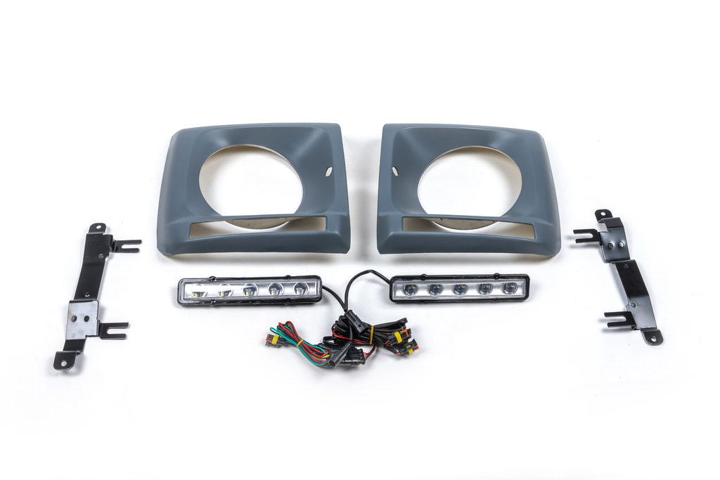 Накладки на фари з LED (5 діодів, комплект) для Mercedes G сlass W463 1990-2018 рр