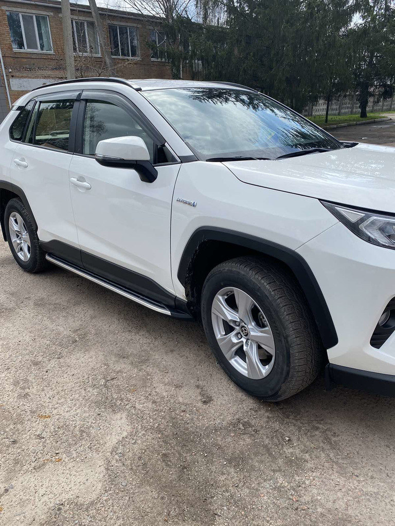 Бокові пороги OEM V1A (2 шт, алюміній) для Toyota Rav 4 2019-2025 рр