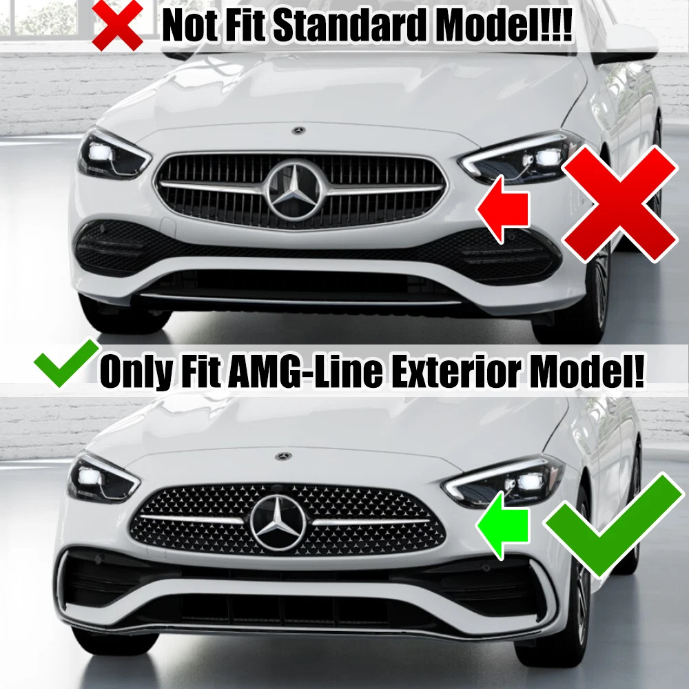 Передня решітка GT Panamericana (для AMG-Line) для Mercedes C-class W206 2022- рр