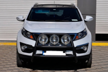 Кенгурятник WT018 Black (нерж.) Kia Sportage 2010-2015 рр.