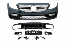 Комплект обвісів з дифузором для Coupe (AMG C63-designs 2014-2018) Mercedes C-сlass W205 2014-2021 рр.
