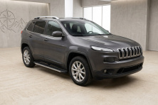 Бокові пороги Maya V1 (2 шт., Алюміній) Jeep Cherokee KL 2013- рр.
