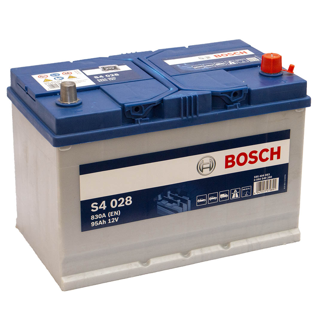 Акумулятор 95Ah-12v BOSCH (S4028) (306x173x225),R,EN830(Азія)