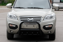 Кенгурятник QT006 Black (нерж.) Lifan X60 2011- рр.