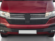 Накладки на решітку Хром 2019+ (4 шт, нерж) OmsaLine - Італійська нержавейка Volkswagen T6 2015-2024 рр.