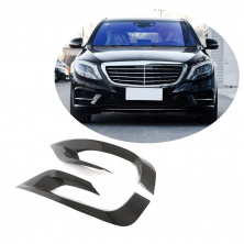 Накладки на передній бампер (для AMG-Line 2014-2017, Карбон) Mercedes S-сlass W222 2013-2022 рр.