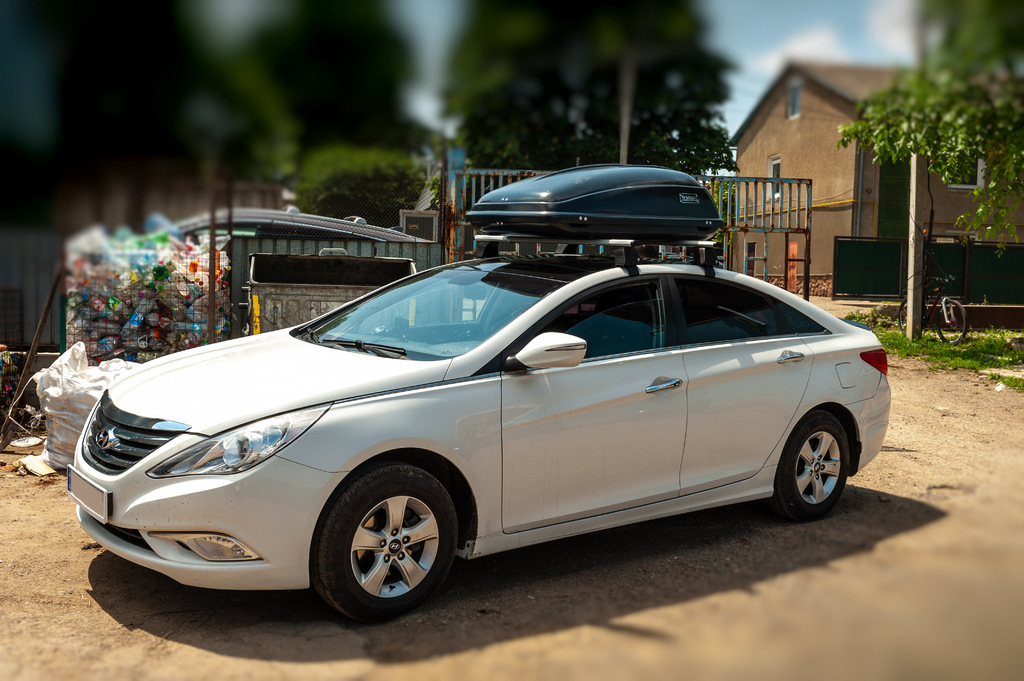 Перемички на гладку дах (2 шт, Asaf V4) для Hyundai Sonata YF 2010-2014 рр