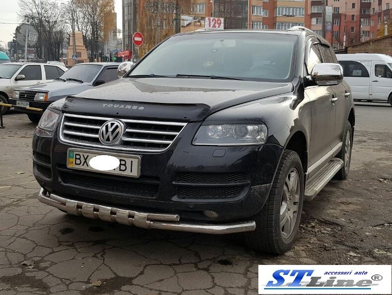 Кенгурятник ST015 (нерж) для Volkswagen Touareg 2002-2010 рр