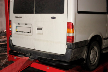 Задні захист підніжка AK-Special Black (нерж.) Ford Transit 2000-2014 рр.