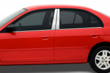 Накладки на стійки (4 шт, нерж) Honda Civic Sedan VII 2001-2006 рр.