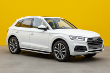 Бокові пороги Tayga Grey (2 шт., Алюміній) Audi Q5 2017-2025 рр.