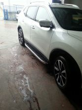 Бокові пороги BlackLine (2 шт, алюміній) Nissan Qashqai 2014-2021 рр.
