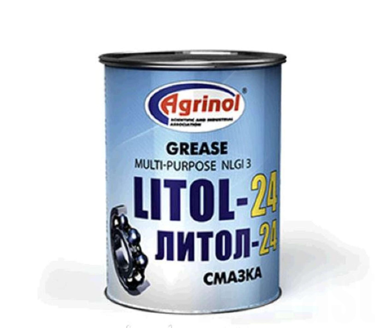 Смазка литиевая густая 800мл   ж/б   (Литол-24)   АГРИНОЛ   (#GPL)