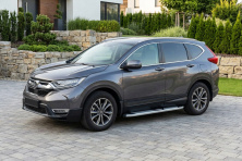 Бокові пороги Mevsim Grey (2 шт., Алюміній) Honda CRV 2017-2022 рр.