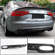 Дифузор заднього бампера (для Base 2011-2015, Карбон) Audi A4 B8 2007-2015 гг.
