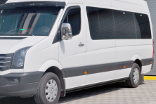 Бічні труби Black (2 шт., нерж.) d60, Long-ExtraLong Volkswagen Crafter 2006-2016 рр.