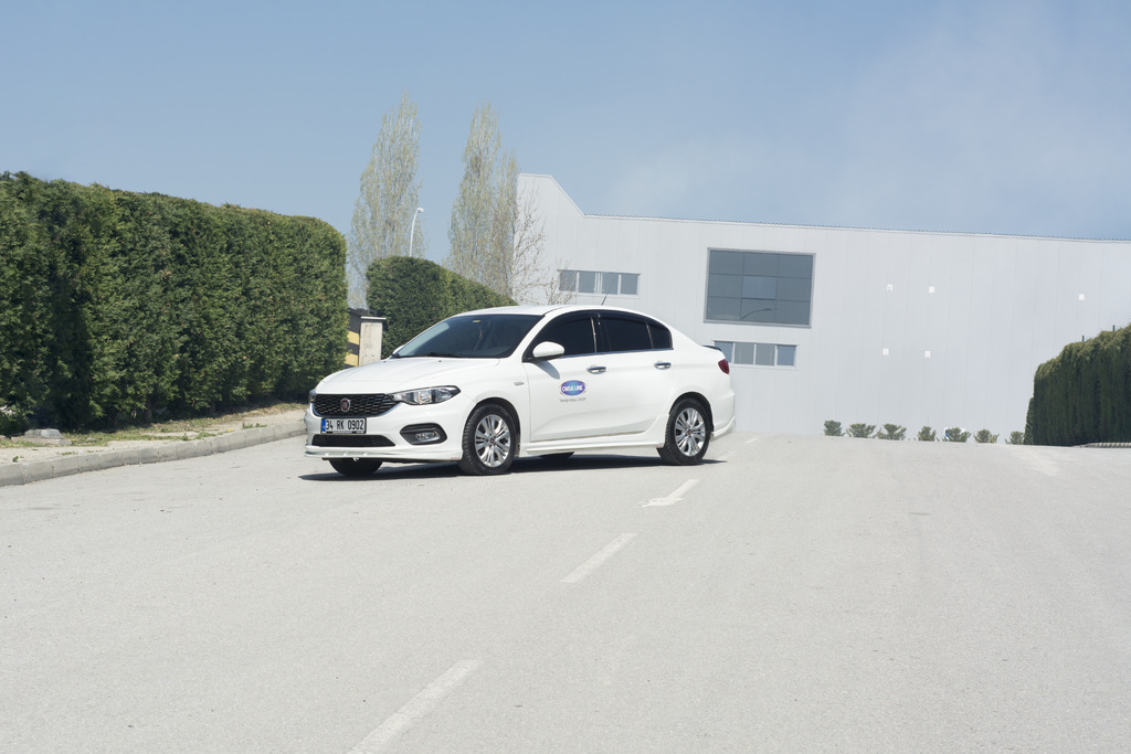 Передня накладка на бампер (2016-2021, під фарбування) для Fiat Tipo 2016- рр