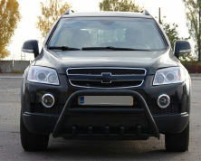 Передня дуга WT003 Black (нерж.) Chevrolet Captiva 2006-2019 рр.
