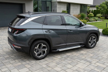 Бокові пороги Vision New Grey (2 шт., Алюміній) Hyundai Tucson NX4 2021- рр.