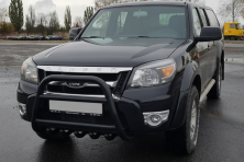 Кенгурятник QT008 Black (нерж) Ford Ranger 2007-2011 рр.