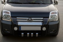 Накладки на фари (2 шт, нерж.) Carmos - Турецька сталь Ford Connect 2010-2013 рр.